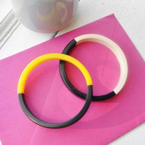 Acrylic bangle 2 colors Set